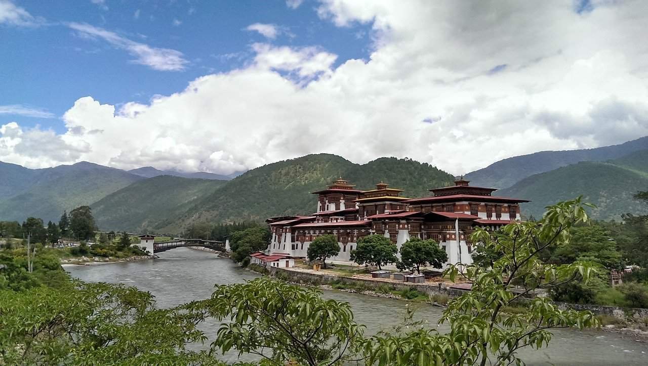 bhutan, punakha dzong, asia